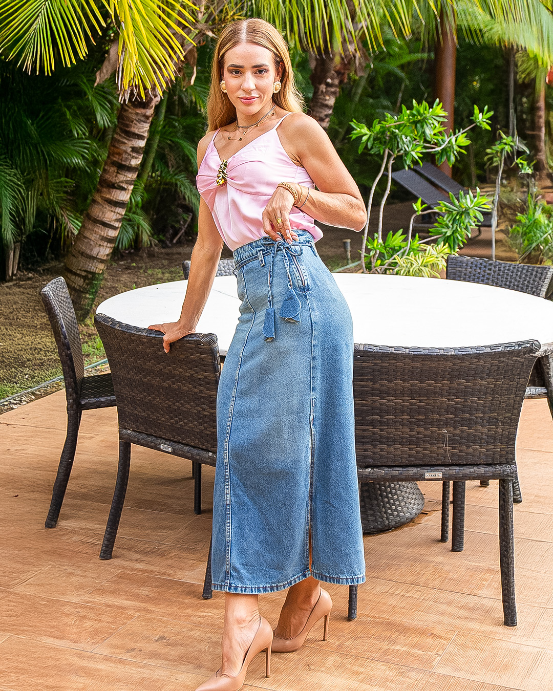 Saia jeans Elizabeth